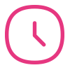Icono color rosa para Llamadas de 60 minutos diarios Movistar con Roaming Internacional Prepago