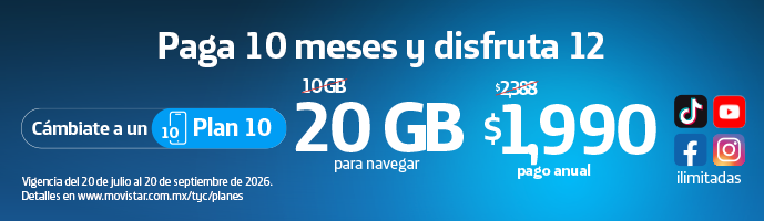 Contrata el Plan 10 de Movistar