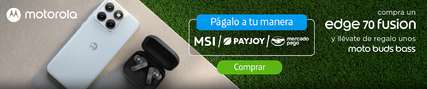 Motorola Edge 70 Fusion con moto buds de regalo en Movistar. Paga fácil con PayJoy o a MSI. Aprovecha las ofertas en smartphones