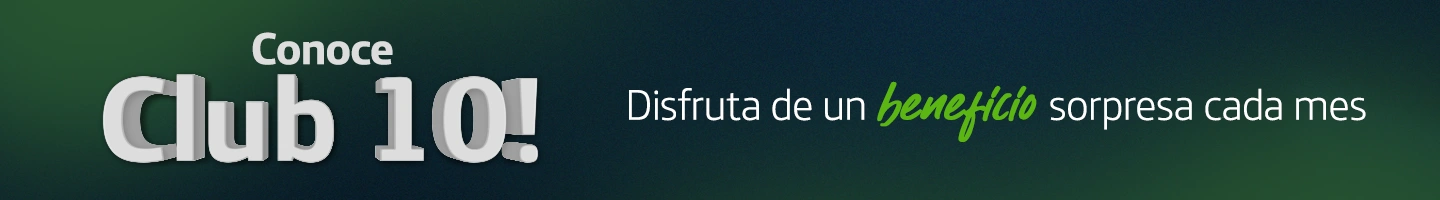 Club 10 Movistar: Tu suscripción de beneficios Banner principal: Club 10 Movistar, disfruta de un beneficio sorpresa cada mes