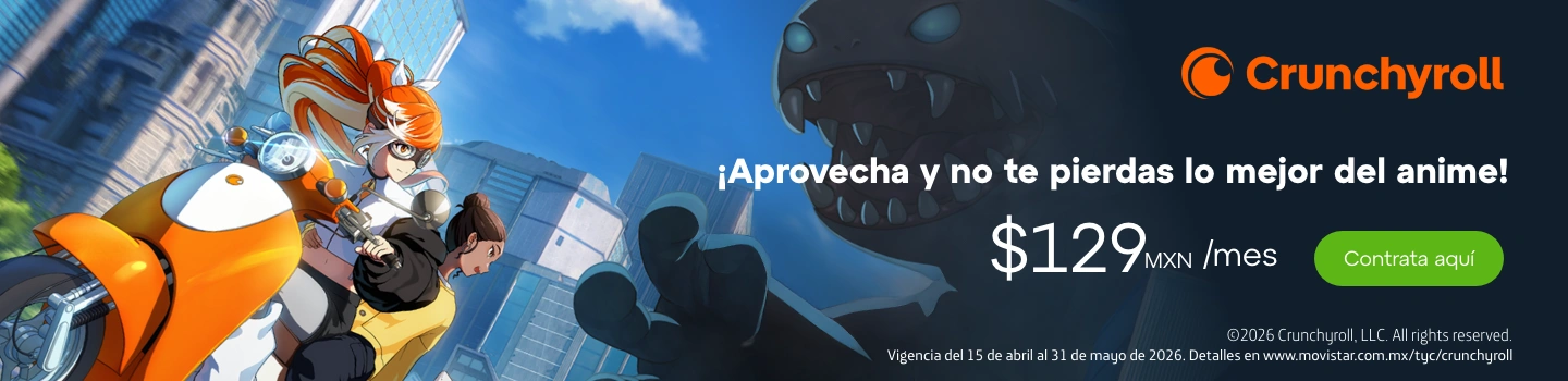 Contrata Crunchyroll Premium con cargo a tu factura Movistar Crunchyroll: Todo tu anime favorito en un solo lugar sin interrupciones. Contrátalo con tu número Movistar