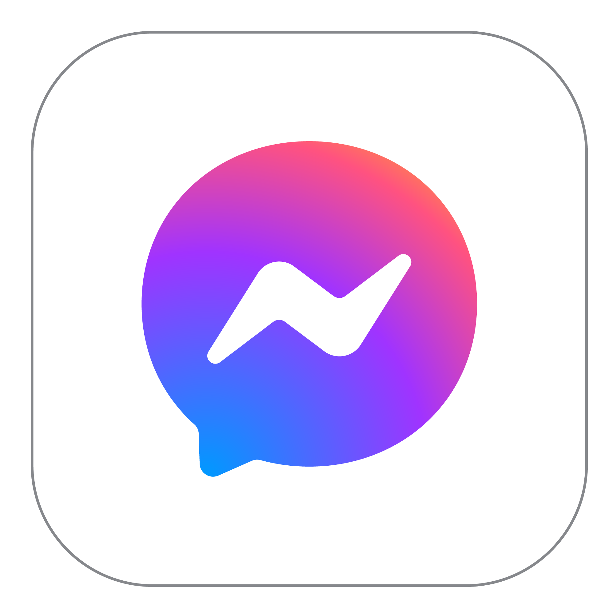 Logotipo Messenger con tu recarga telefónica Movistar prepago ilimitado